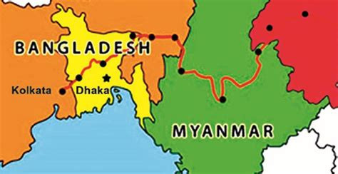 Carte du Bangladesh en Asie du Sud.