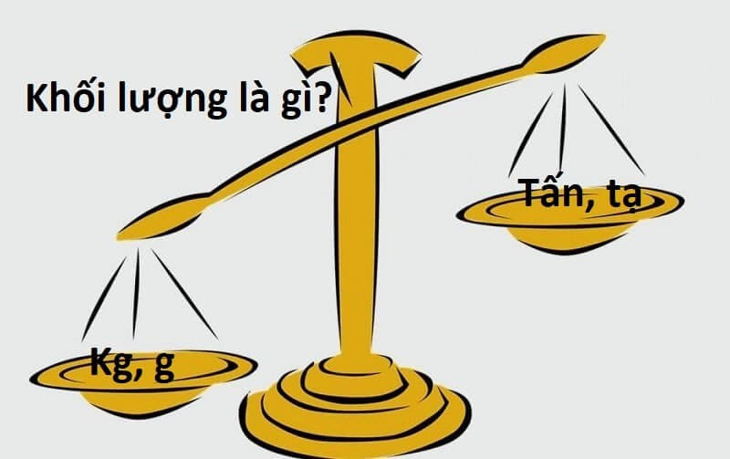 Hình ảnh minh họa về khái niệm khối lượng, lượng chất chứa trong vật thể và tính chất không đổi của khối lượng