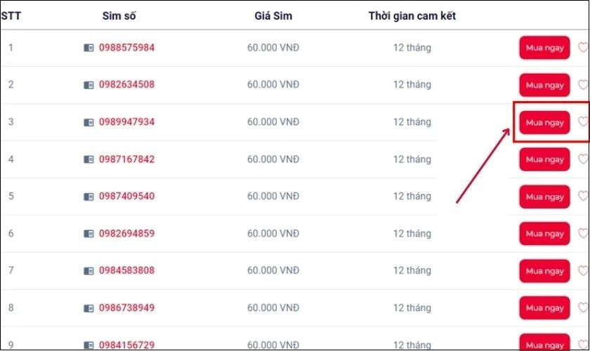 mua sim đầu số 098 trên website