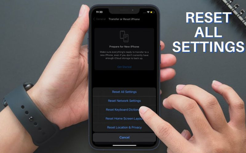 Khôi phục cài đặt gốc để kiểm tra iPhone Bypass