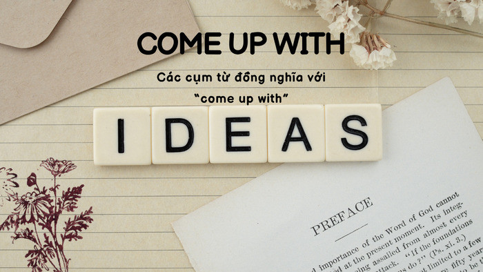 Một người đang "think up" (nghĩ ra) một công thức mới với các nguyên liệu đầy màu sắc, thể hiện sự sáng tạo