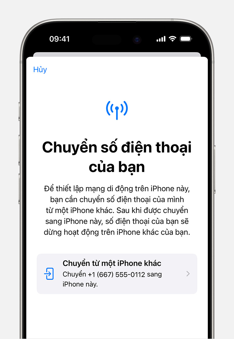 Thiết Lập eSIM Trên iPhone