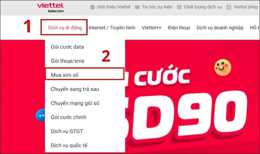 Mua SIM Viettel online