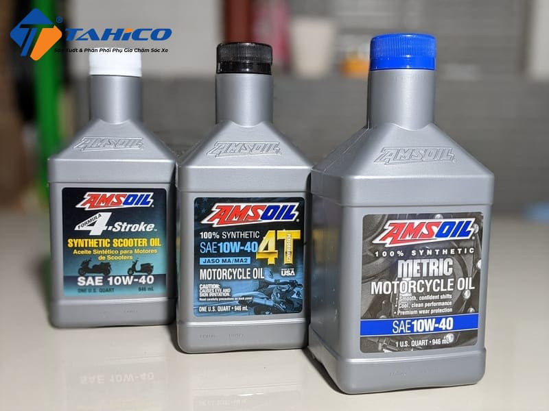 Nhớt Amsoil 10W40 Synthetic Metric 946ml cho xe máy