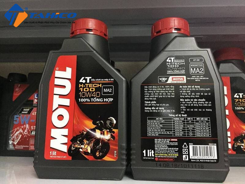 Nhớt Motul H-Tech 100 4T 10W40 cho xe máy