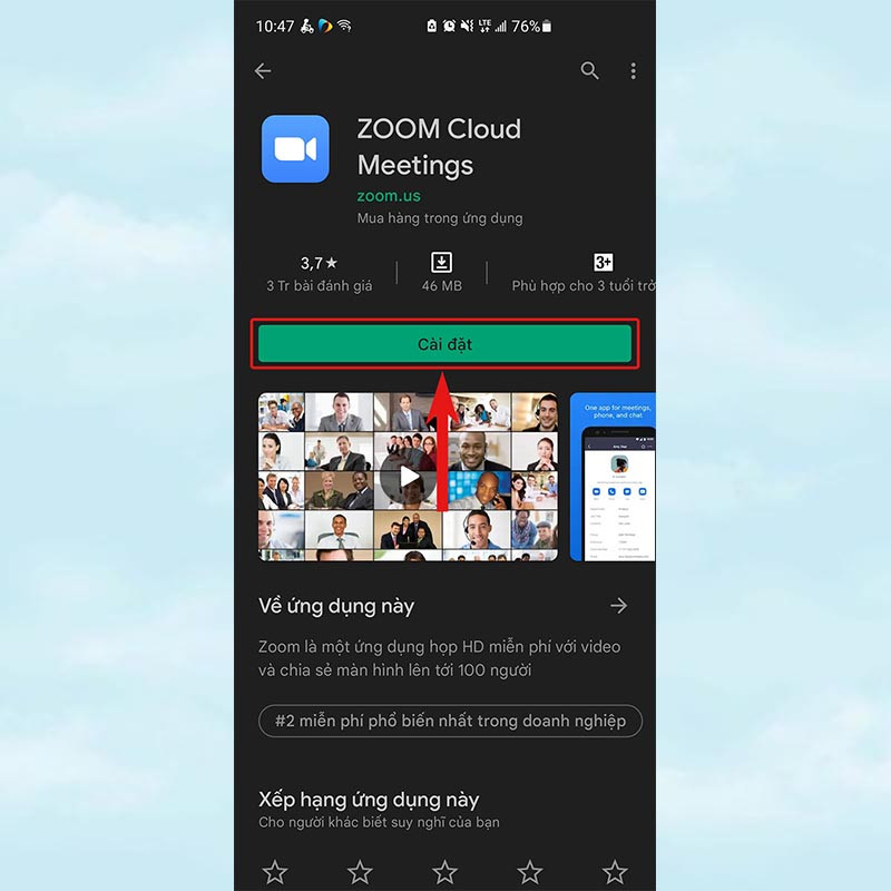 Tải Zoom trên Android