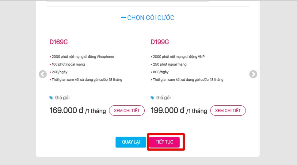 Lựa chọn gói cước phù hợp