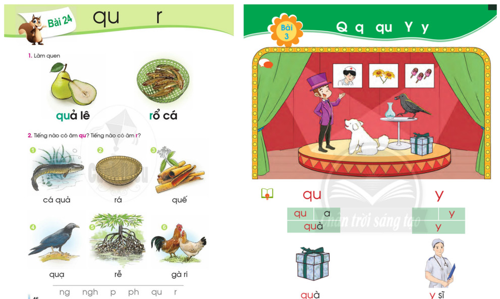 Hình ảnh minh họa chữ q luôn đi kèm với chữ u trong tiếng Việt