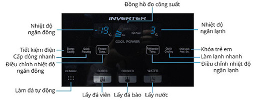 Bảng điều khiển tủ lạnh inverter