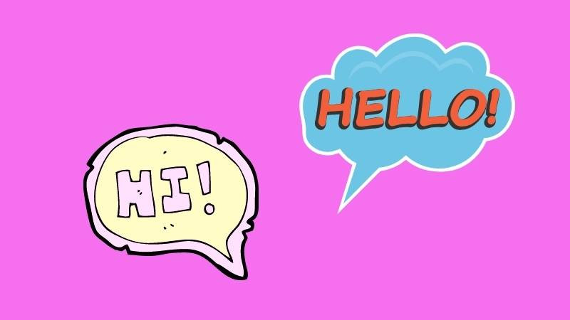 Hình ảnh một người đàn ông lịch sự đang bắt tay và chào hỏi "Hello".