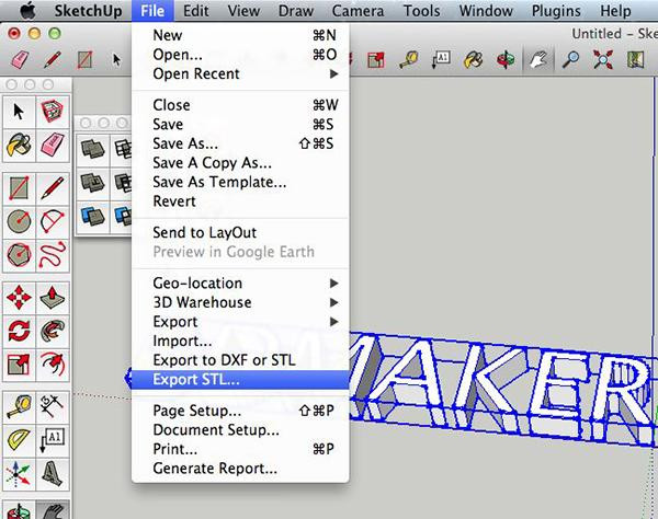 Cách xuất file STL từ Google Sketchup