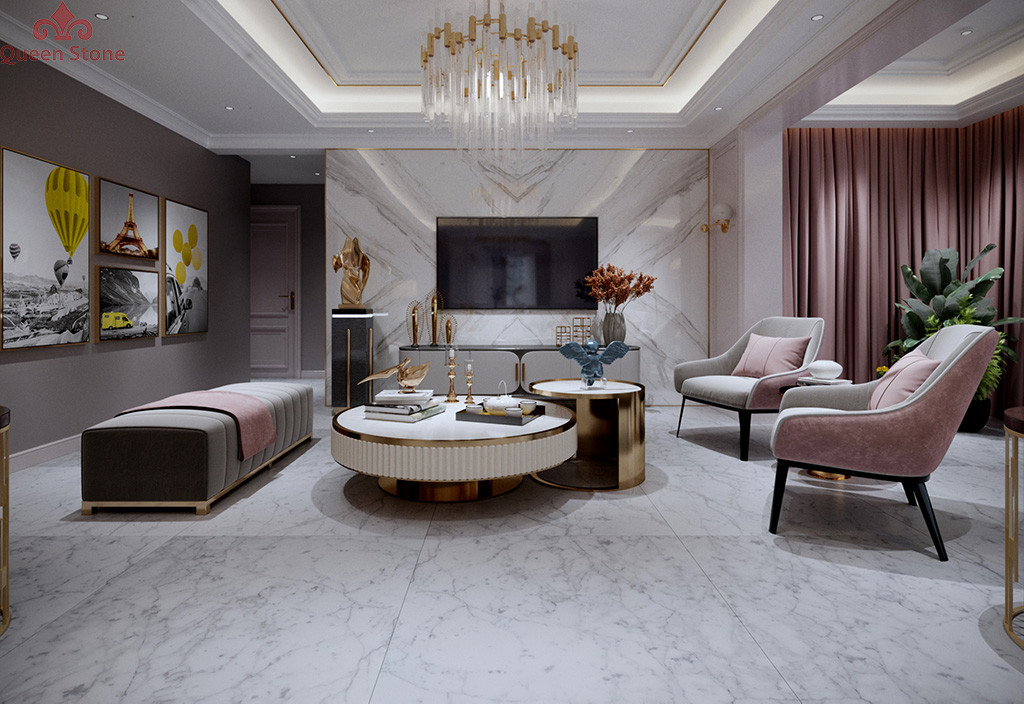 Đá Marble Carrara (Ý) với vẻ đẹp tinh tế và sang trọng