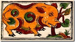tranh dân gian Đông Hồ "Lợn Âm Dương", thể hiện quan niệm về sự sinh sôi, nảy nở và cân bằng trong vũ trụ