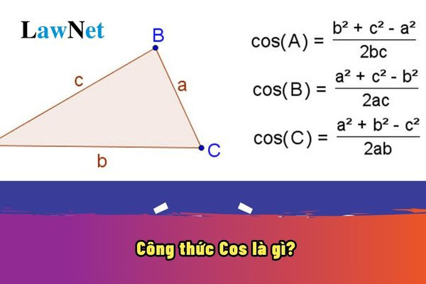 Công thức cosin, cách tính cosin và giá trị cosin của các góc đặc biệt
