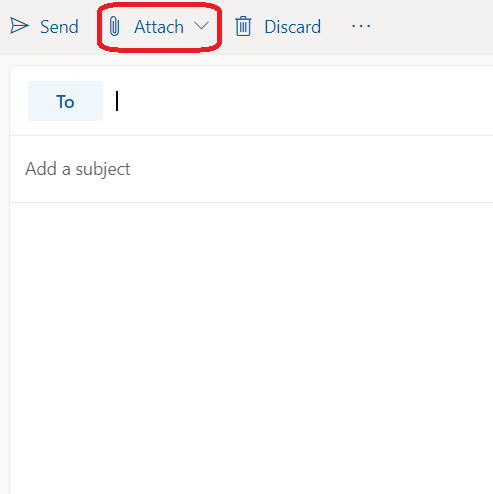 Attach file trong Outlook