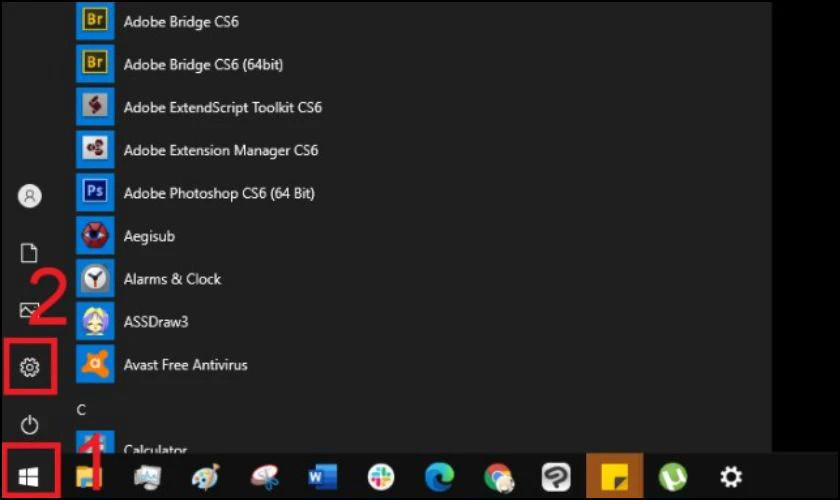 Cách thay đổi chỉ số DPI của chuột trên Windows 10 - Bước 1, 2