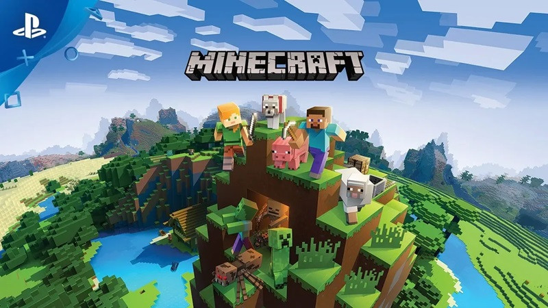 Người chơi Minecraft xây dựng một ngôi nhà gỗ đơn giản, xung quanh là khu vườn và các luống rau, thể hiện sự sáng tạo và khả năng xây dựng của trò chơi