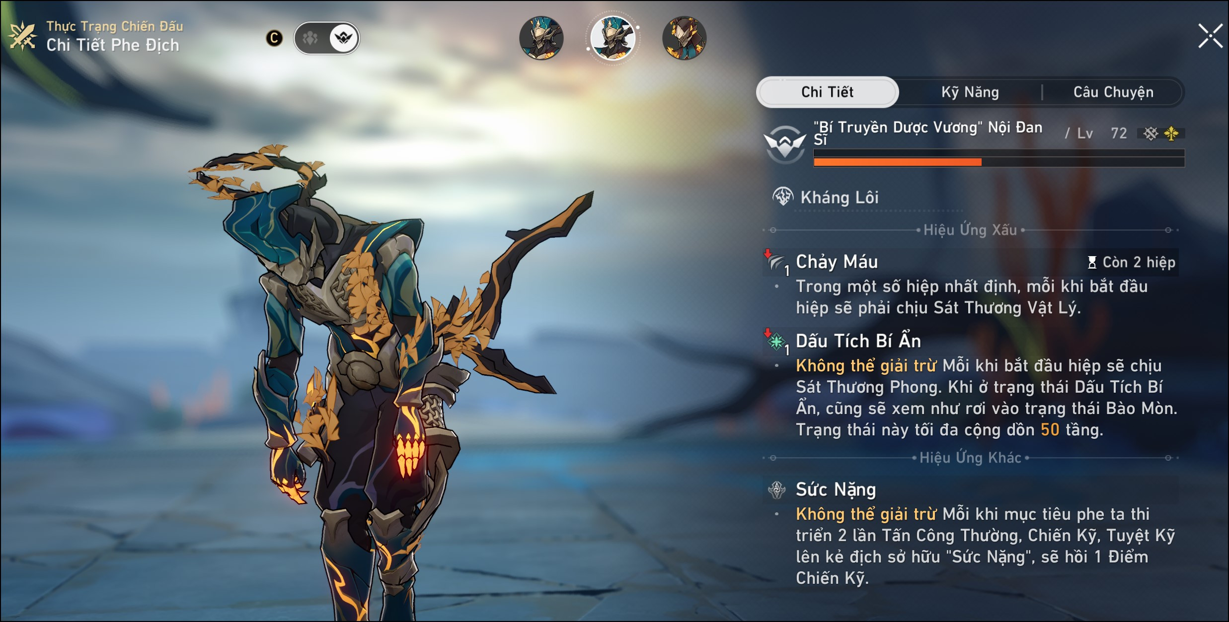 Biểu tượng debuff trên thanh máu