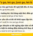 Người phụ nữ buông bỏ bóng bay, tượng trưng cho việc "let go" những muộn phiền
