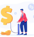 Hình ảnh minh họa khái niệm lãi kép trong ẩm thực: Một người đang học một kỹ năng nấu ăn cơ bản và sau đó sử dụng kỹ năng đó để học các kỹ năng phức tạp hơn.
