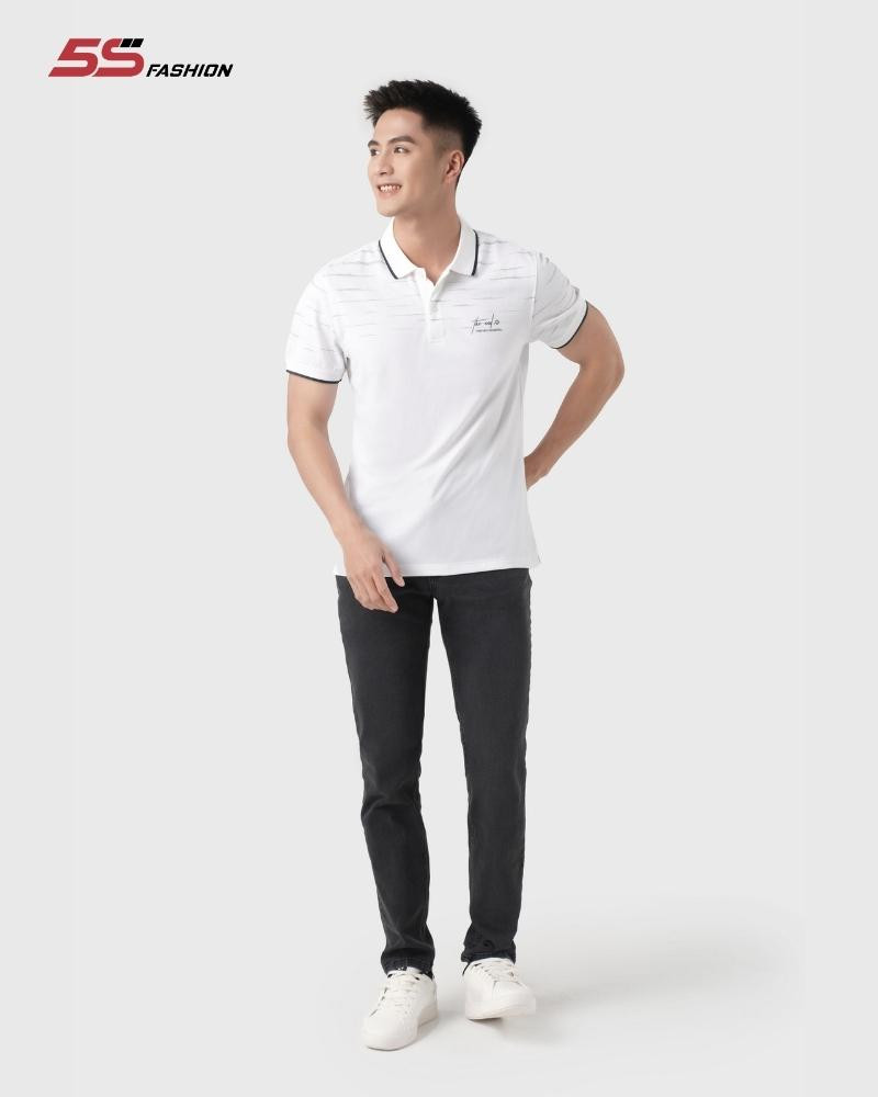 Áo polo mix cùng quần kaki dài vừa đi học vừa đi chơi