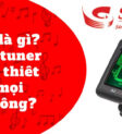 Hình ảnh tuner điện tử đang chỉnh dây đàn guitar
