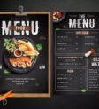 Menu nhà hàng với thiết kế đẹp mắt
