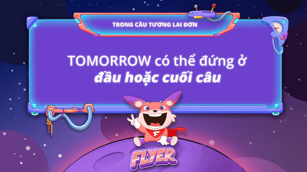 Vị trí của “Tomorrow” trong câu