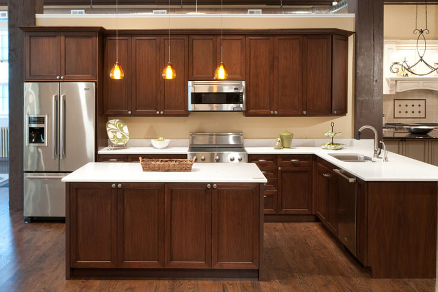Tủ bếp gỗ Teak với thiết kế hiện đại và tiện nghi, mang đến không gian bếp sang trọng và ấm cúng