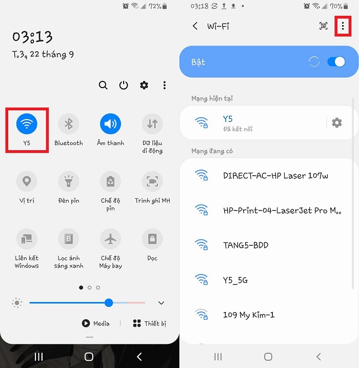 Các bước sử dụng Wi-Fi Direct trên điện thoại Android