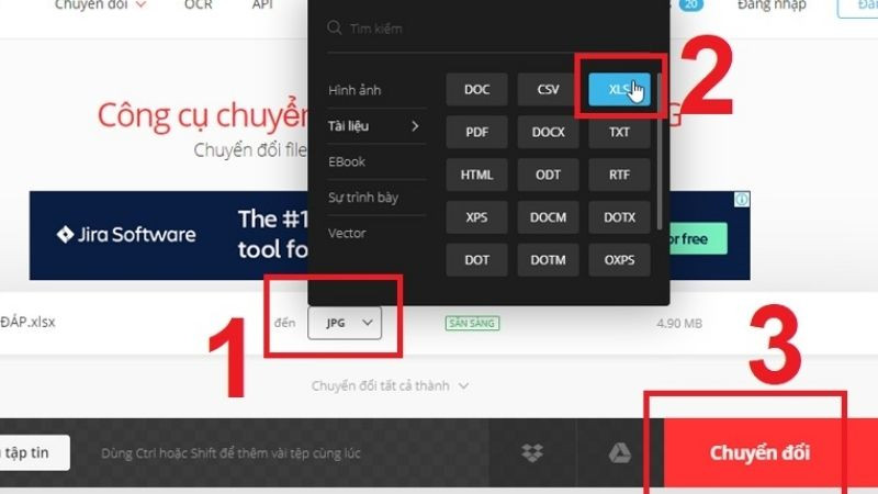Tải file sau khi chuyển đổi