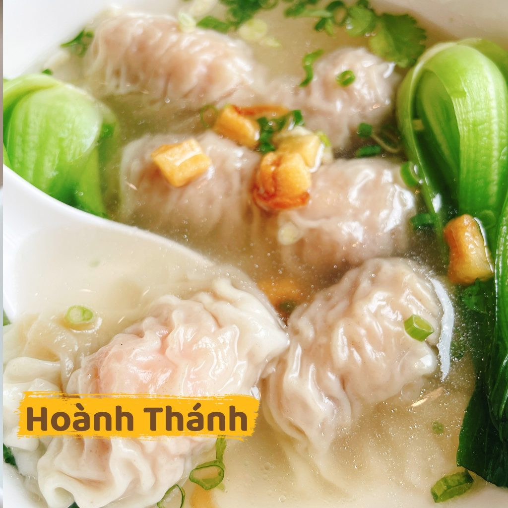 Nhân hoành thánh với tôm thịt tươi ngon